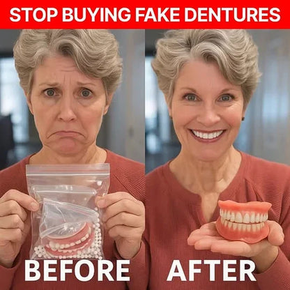 ⚡🏆Ends Today: 70% OFF!🦷DarkFairy™ Custom-Fit Full Functional Dentures Make you more confident